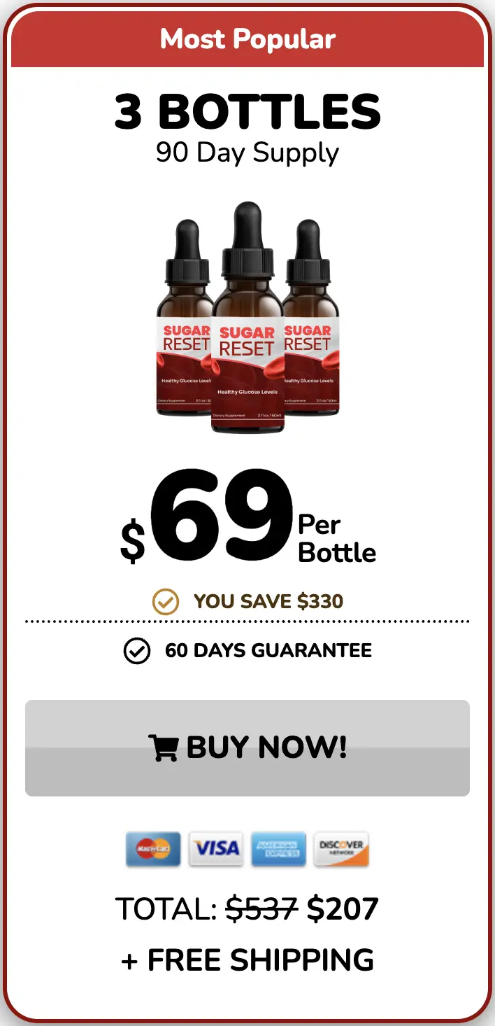 Sugar Reset three bottles order